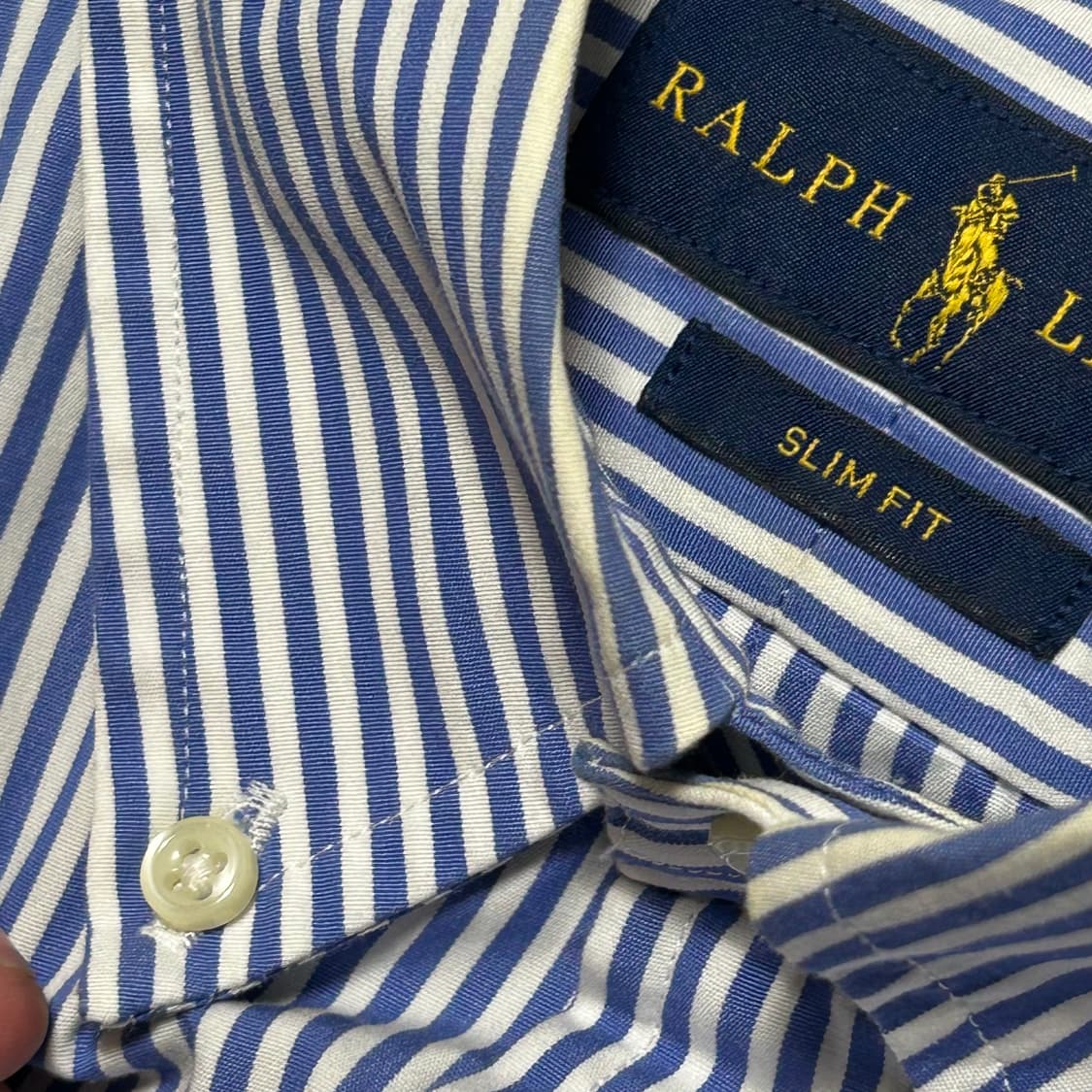 S 폴로 랄프로렌 블루 스트라이프 셔츠  상품이미지6