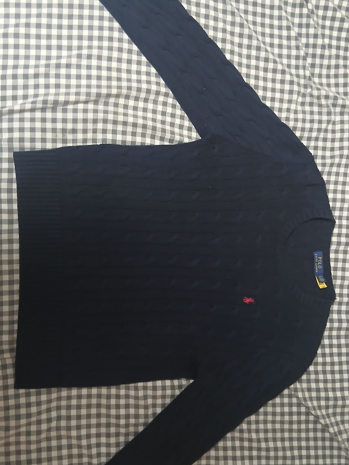 Polo Ralph Lauren 폴로 네이비색 꽈배기 니트 (사이즈 L) 상품이미지4