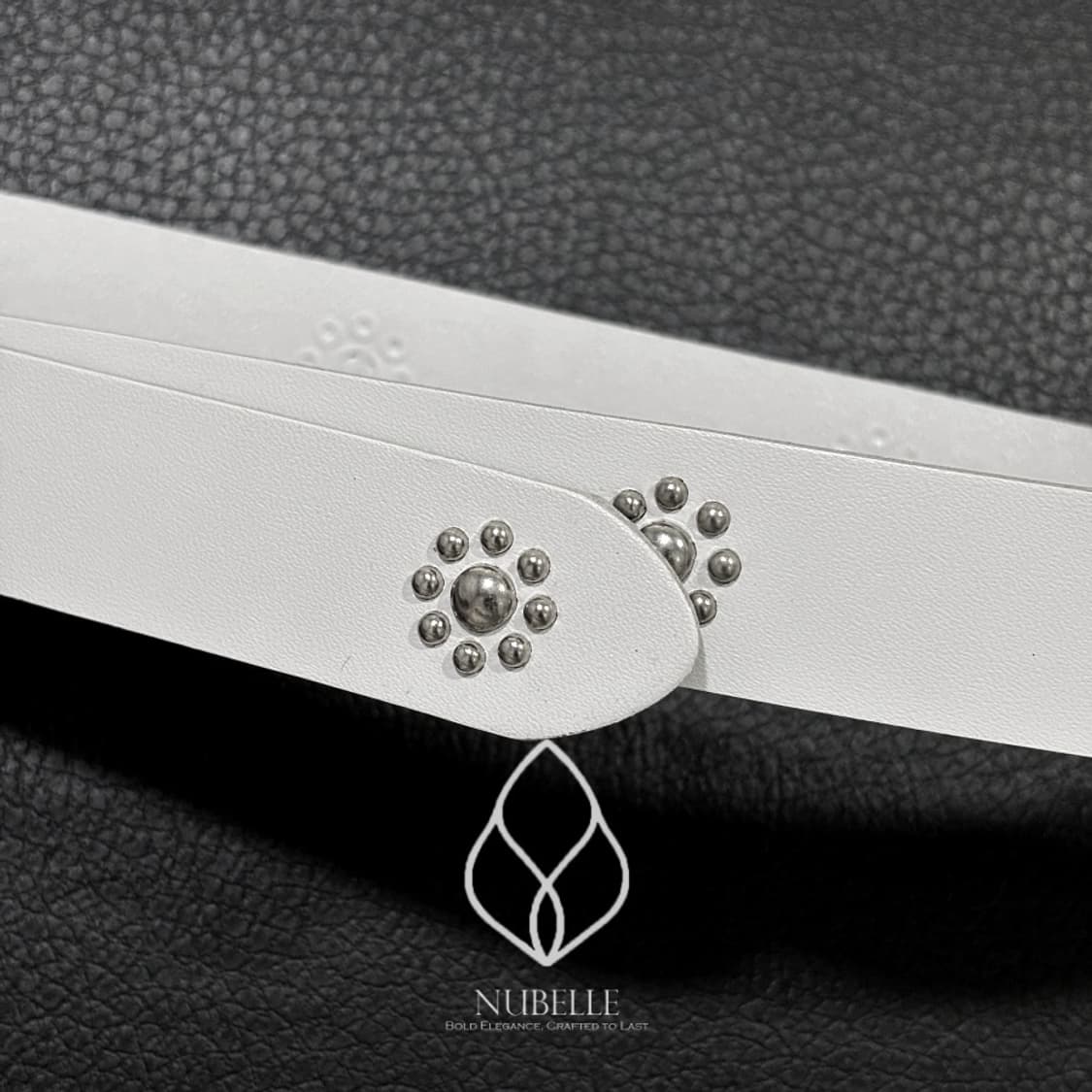 🌗 Daisy stud belt / 데이지 플라워 스터드 가죽 벨트 상품이미지5