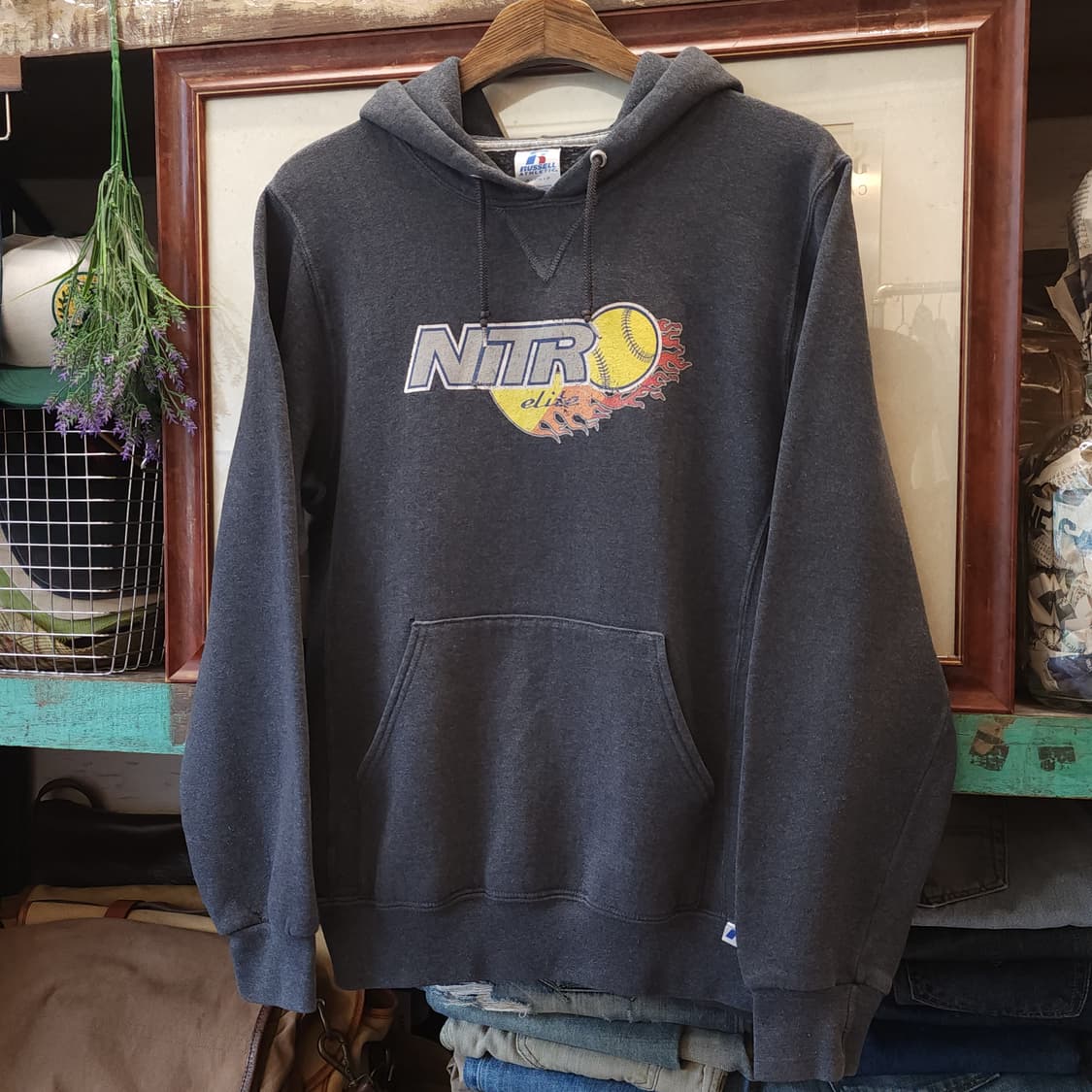 90s 러셀 후드 스웻셔츠 니트로 엘리트 오리지널 빈티지 레터링 S 상품이미지2