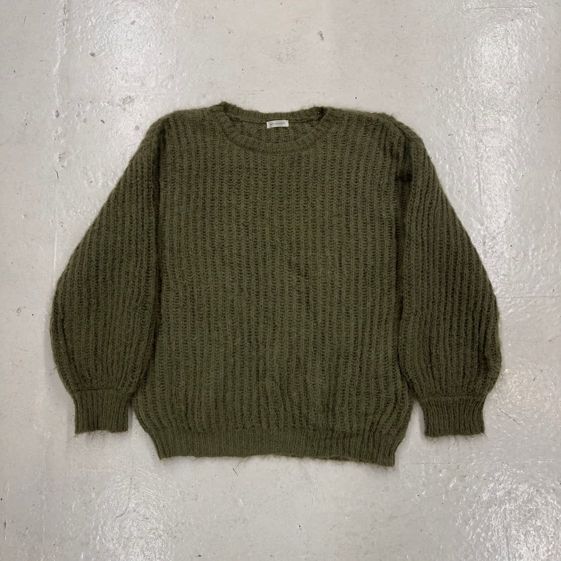 jour mignon 모스그린 헤어리 오버핏 니트 상품이미지4