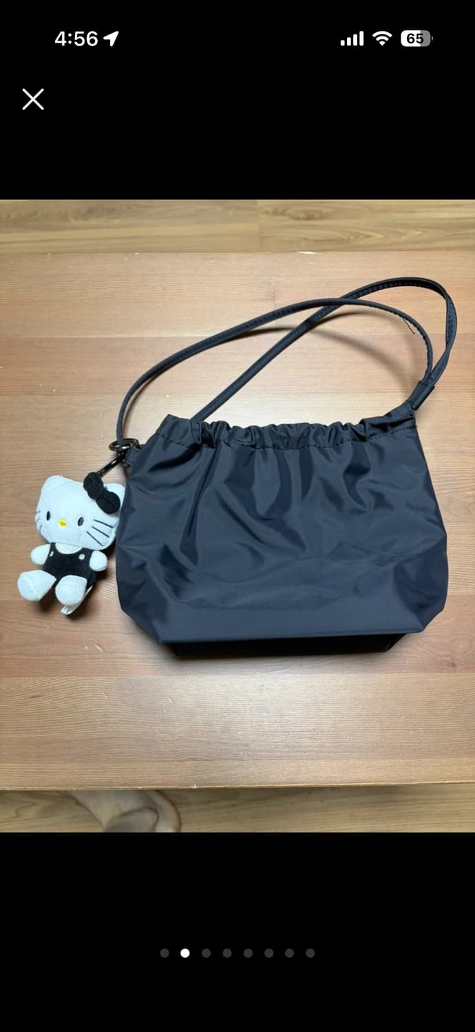 일본 브랜드 poik 블랙 드로스트링 숄더백 상품이미지2