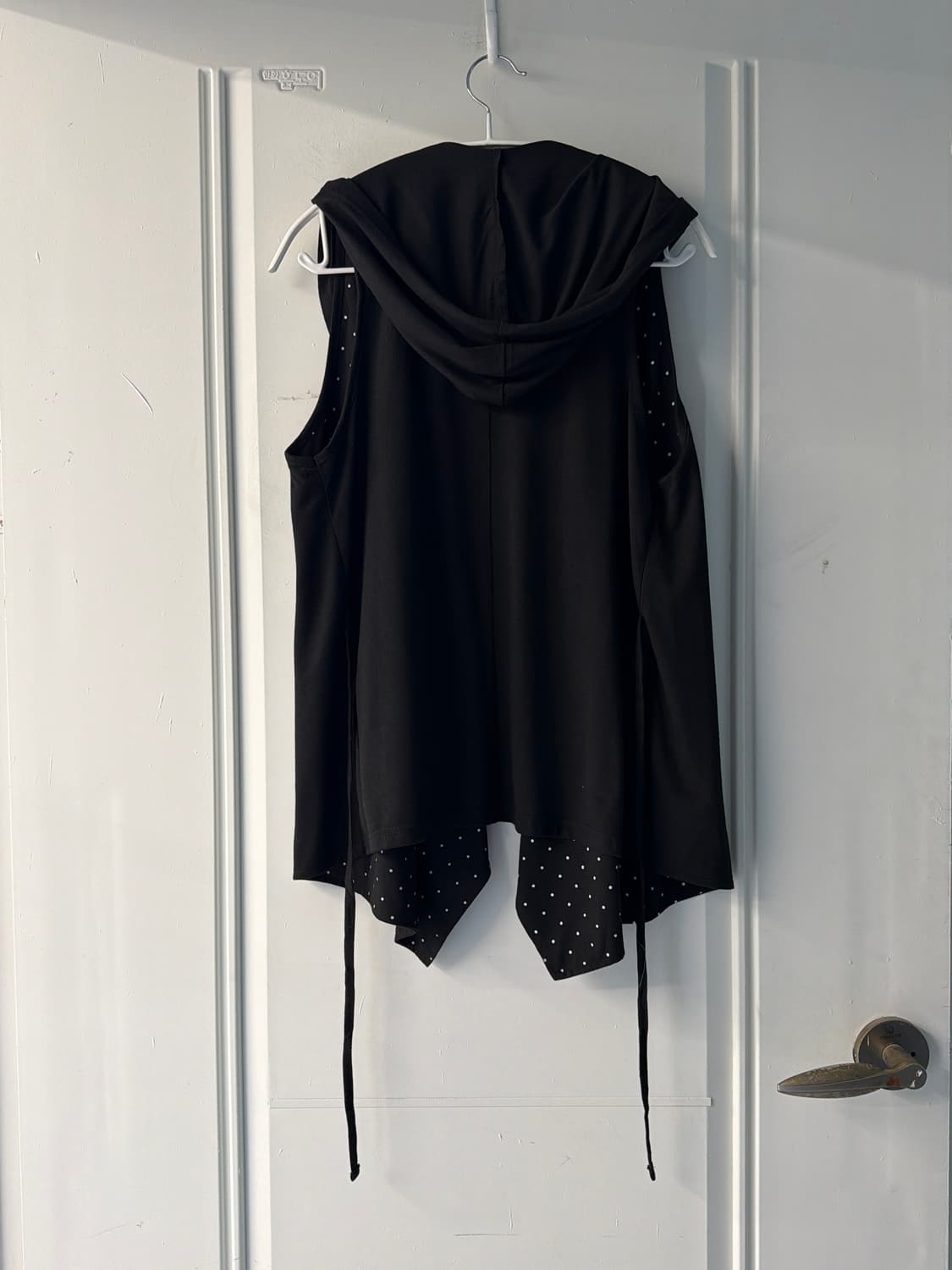 일본빈티지 도트 후드 베스트 상품이미지9