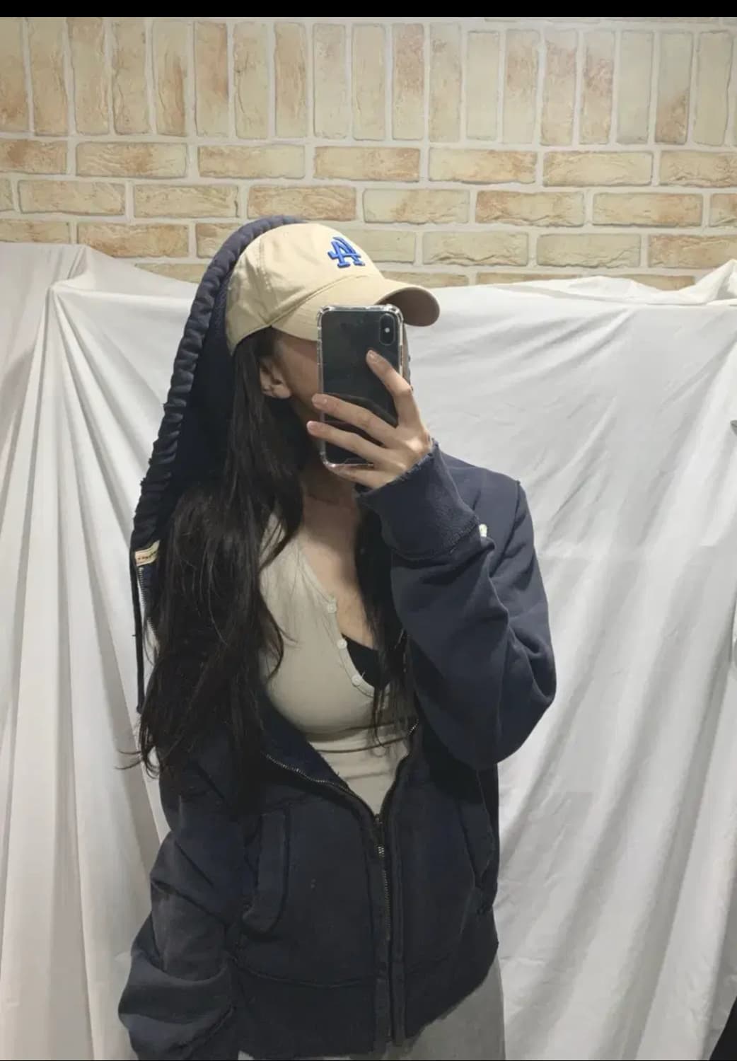 홀리스타후드집업,네이비,M 상품이미지3