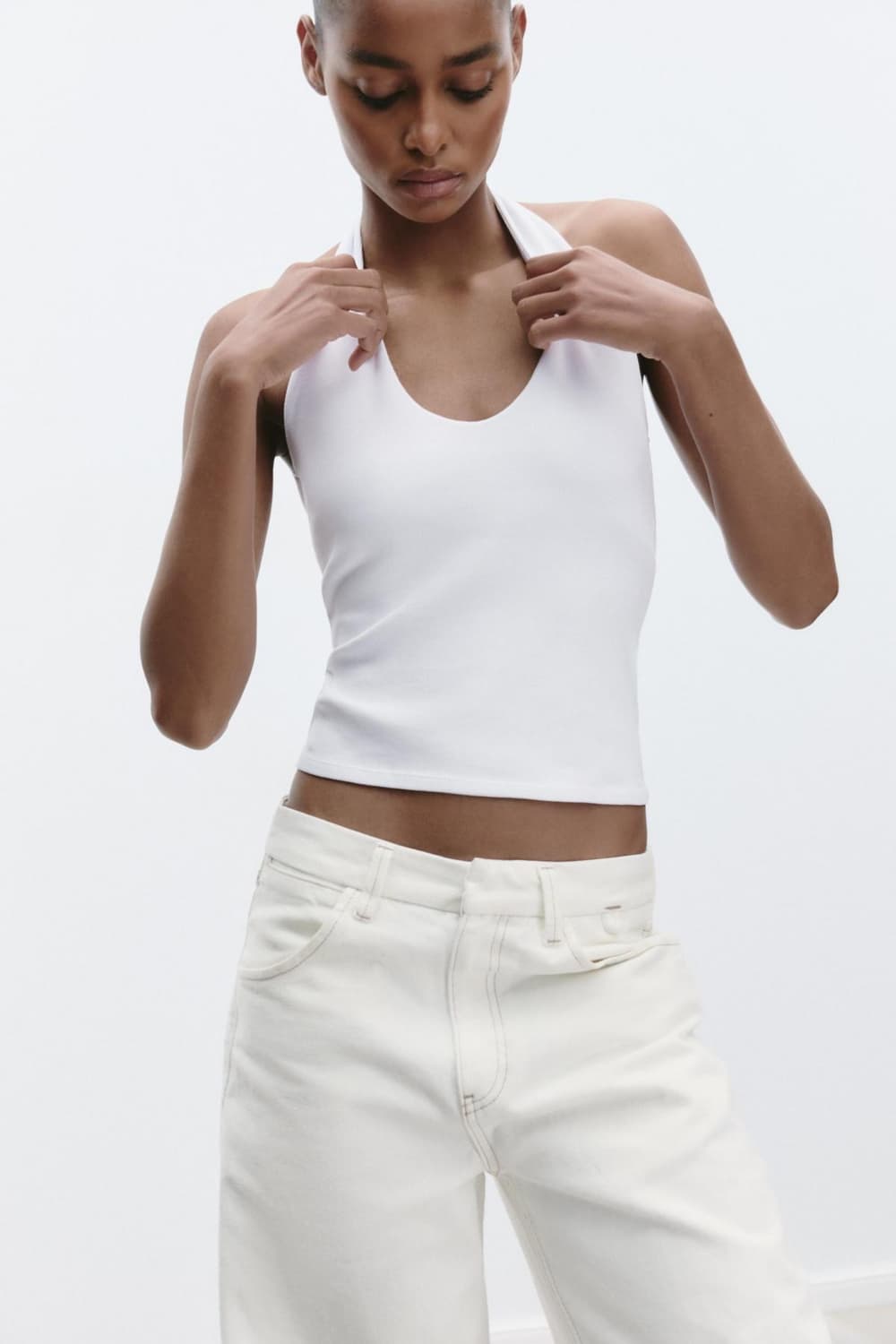 ZARA 자라 홀터 탑, 자라 홀터넥 나시  상품이미지8