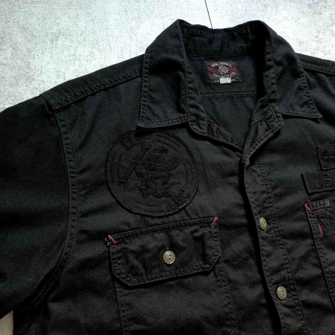 토이즈맥코이 블랙 HBT S/S 밀리터리 셔츠 16sz 미사용품 상품이미지3