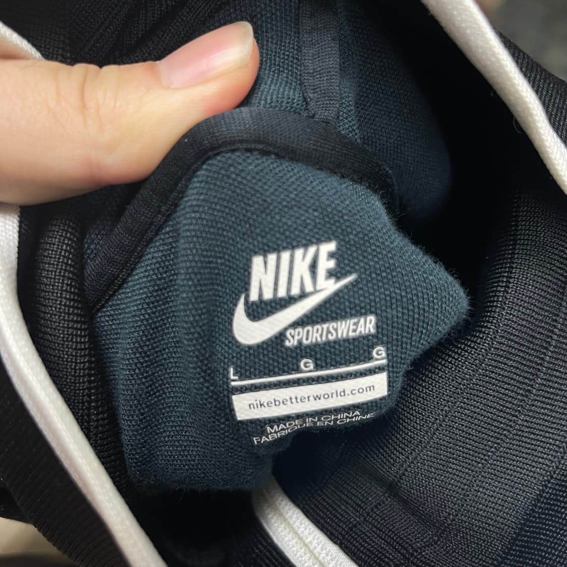 나이키 빈티지 스몰로고 블랙 화이트져지 100 상품이미지3