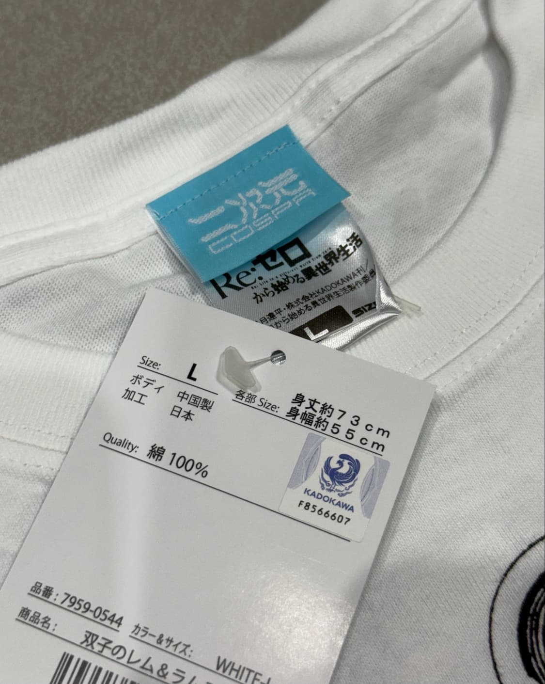 리제로 렘 람 자매 코스파 공식 머천다이즈 반팔 티셔츠 상품이미지3