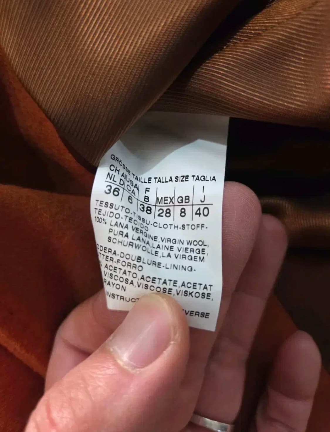 막스마라 테라코타 버진울 벨티드 자켓 상품이미지4