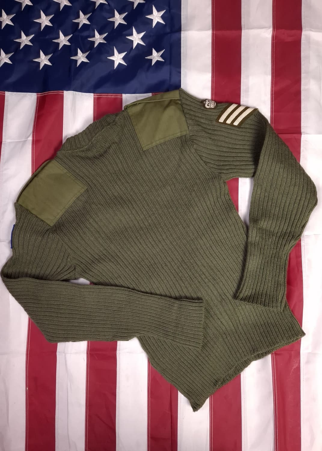 새제품 오리지날 90's 영국군 울 코만도 니트 상품이미지5