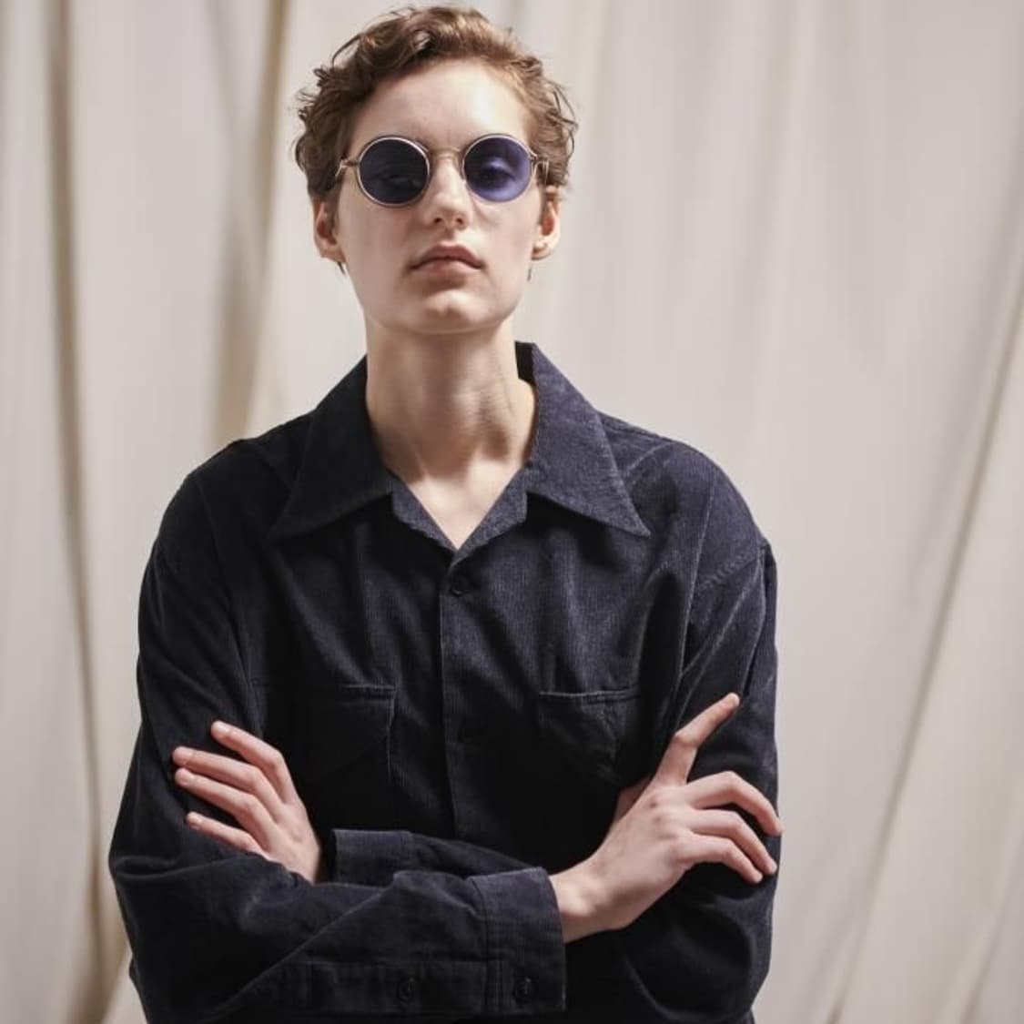 17 1/2size택포22만)22fw올드조 스왈로우 칼라셔츠 그라파이트 상품이미지2