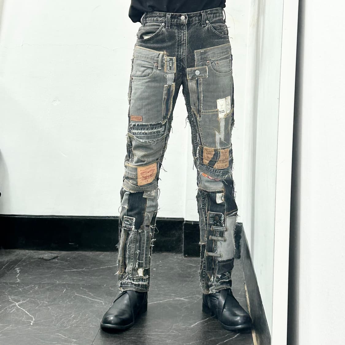 리바이스 커스텀 패치워크 데님 팬츠 상품이미지2
