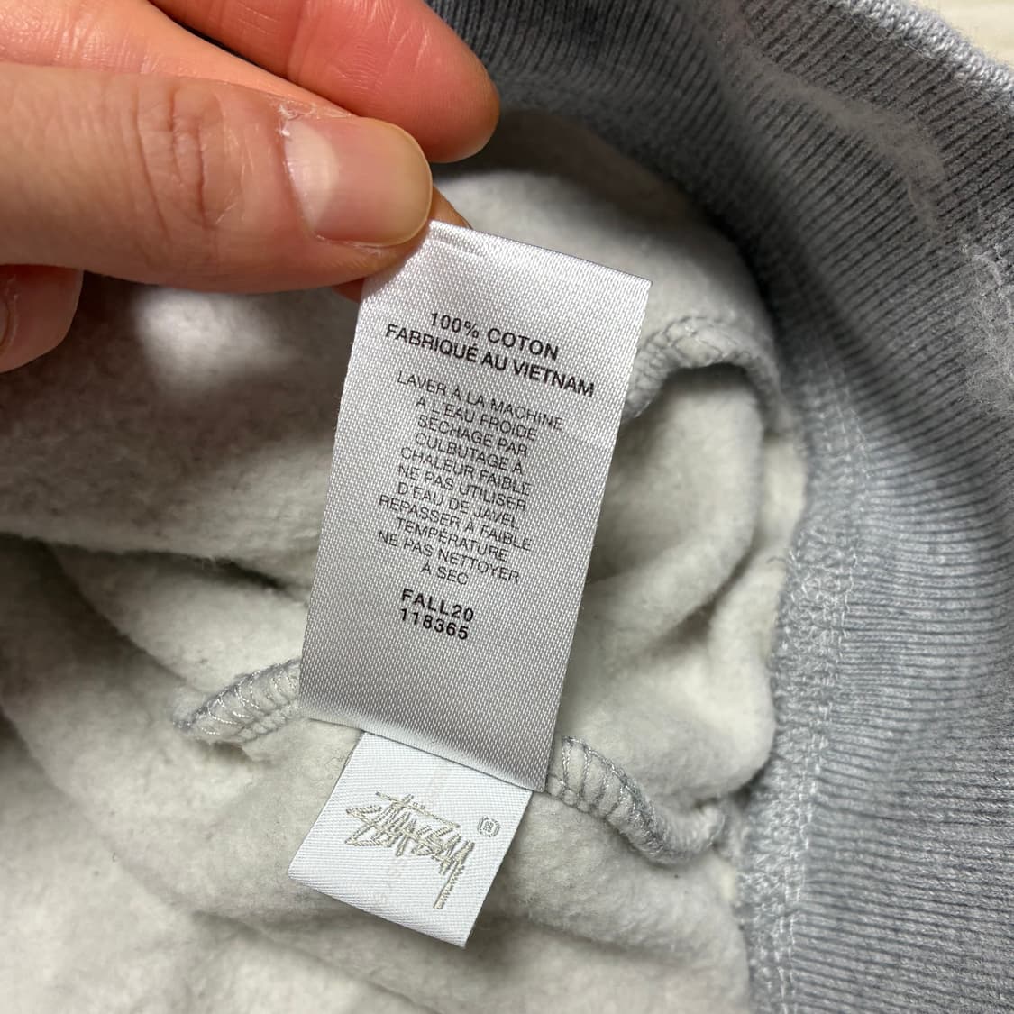 m 스투시 반집업 하프집 맨투맨 그레이 상품이미지8