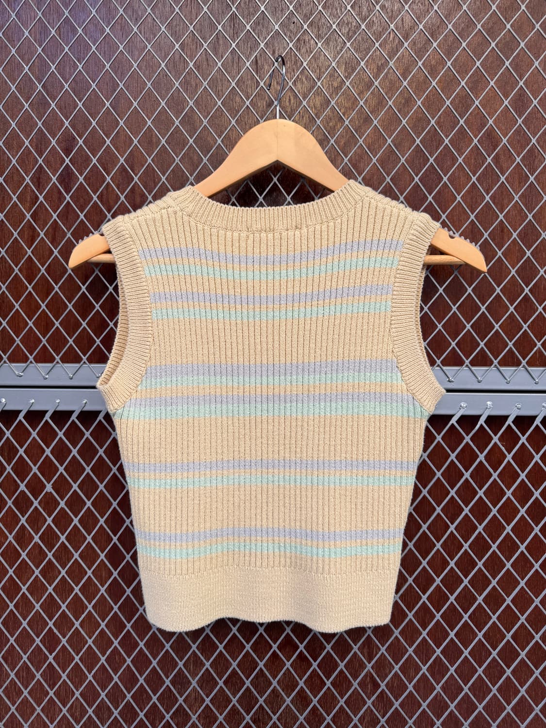 그로브스토어 배색 골지 니트 베스트 조끼 F 상품이미지6