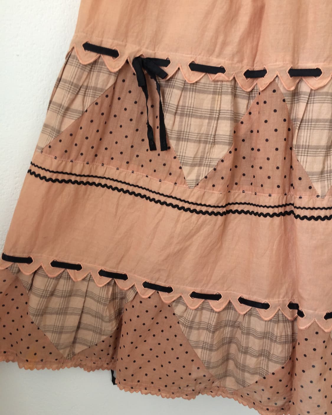 Patch work pattern layer skirt 상품이미지2