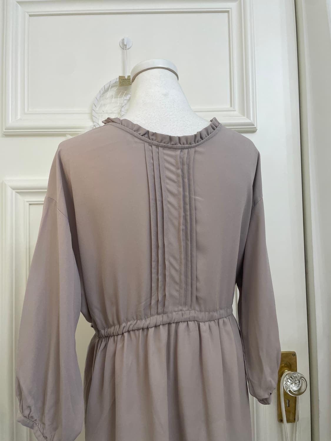 dark lavender gold button autumn blouse 상품이미지4