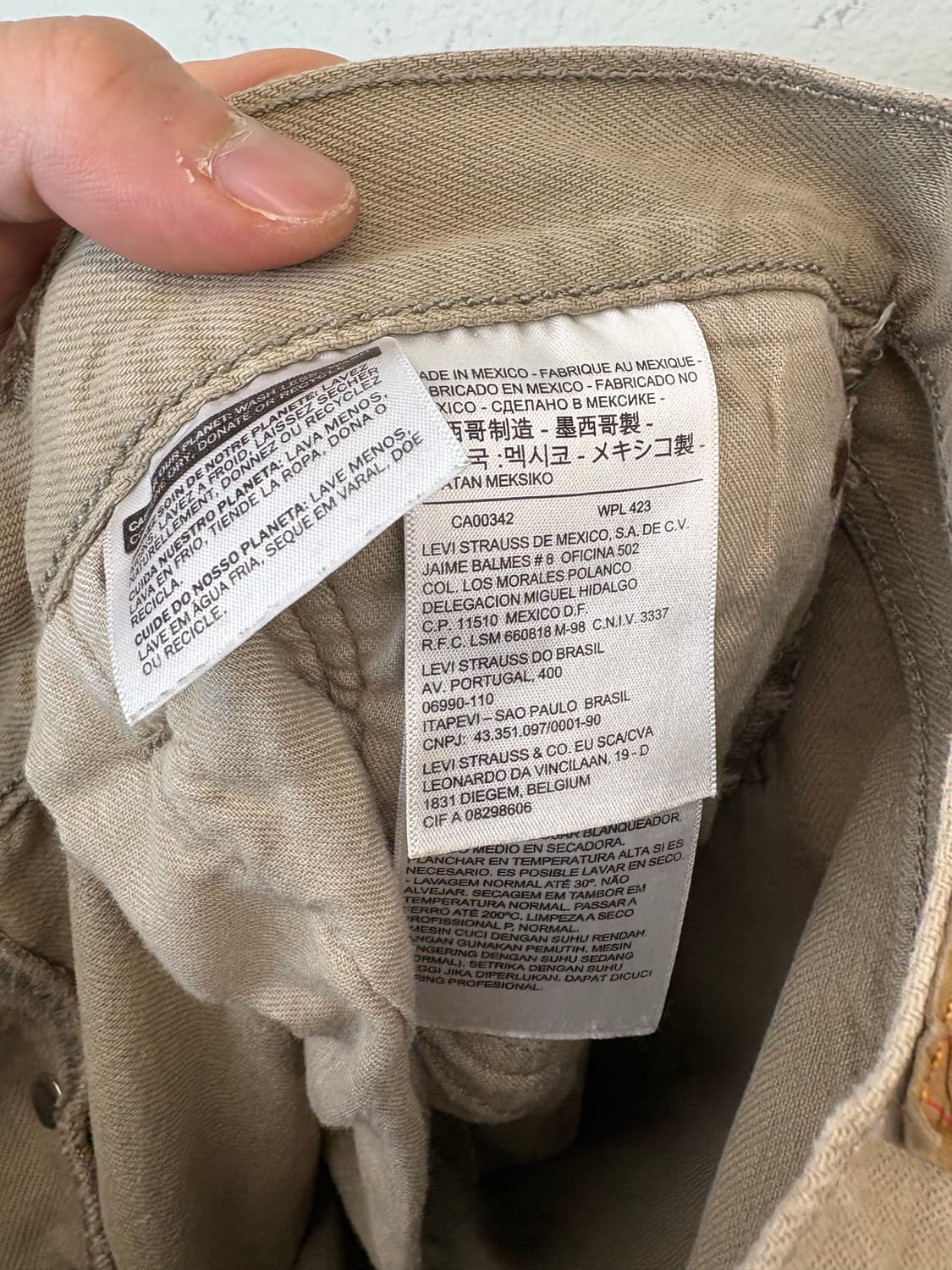 리바이스 빈티지 501 데님팬츠 베이지 상품이미지7
