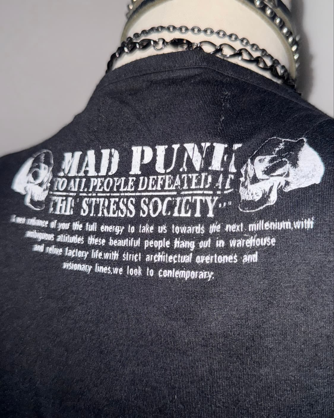 Mad Punk 매드펑크 드레이프 펑크 단가라탑 상품이미지7