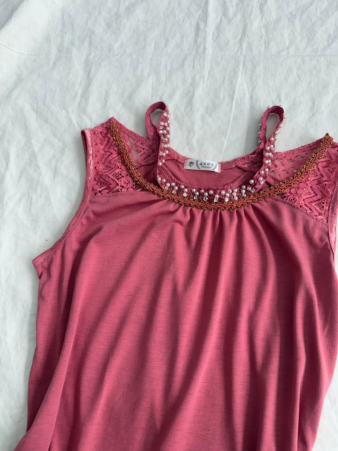 엑시즈팜 y2k 키치 00‘s 슬리브리스 상품이미지2