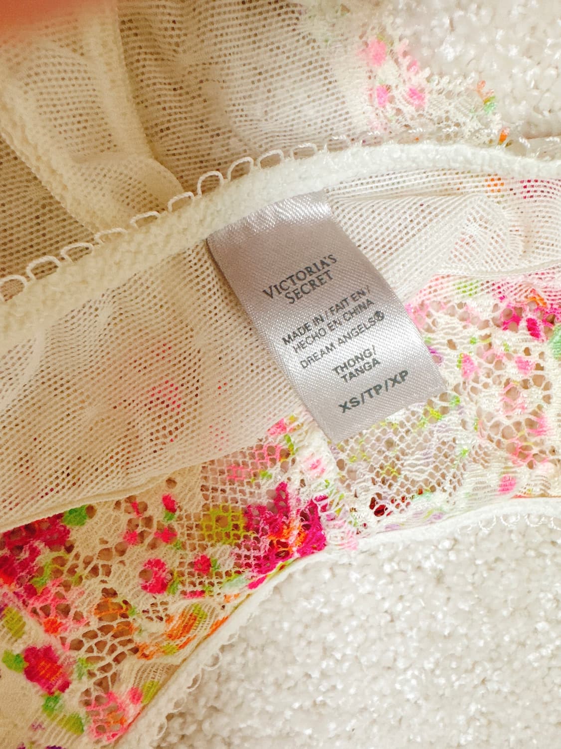 [새상품] 빅토리아시크릿 드림엔젤 플로럴 푸시업 브라 팬티 세트 32B/ 상품이미지4