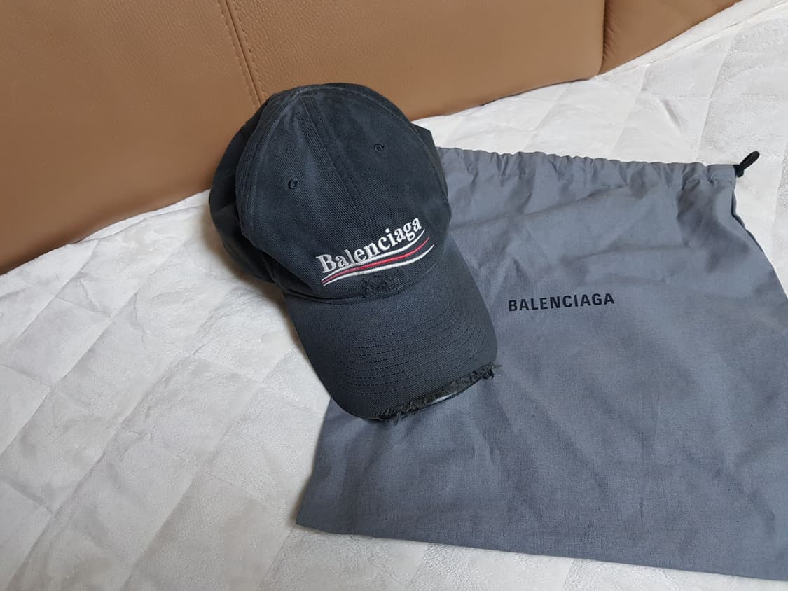 발렌시아가 디스트로이드 웨이브 모자 볼캡 블랙 상품이미지1