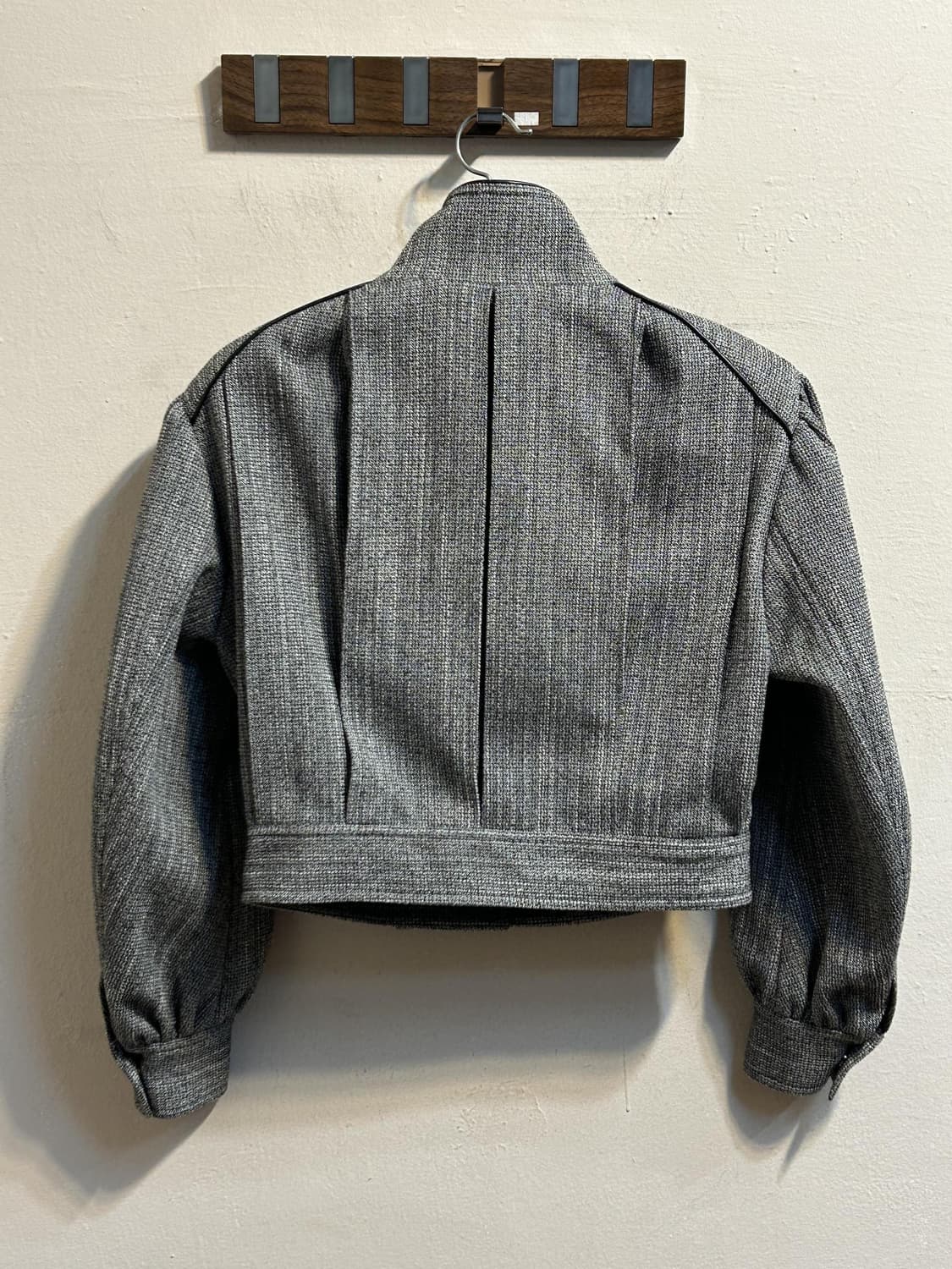 MYEYECO 하이넥 울 블렌드 숏 자켓 상품이미지5