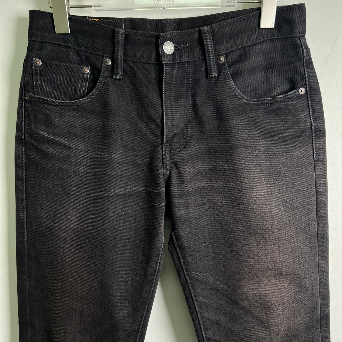 Levis 리바이스 511 화이트탭 슬림핏 블랙 데님 팬츠 30 상품이미지4