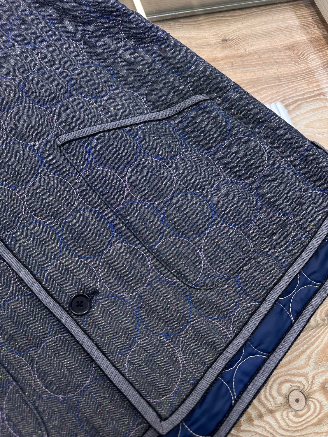 Gigli 써클 퀼티드 데님 코트 상품이미지6