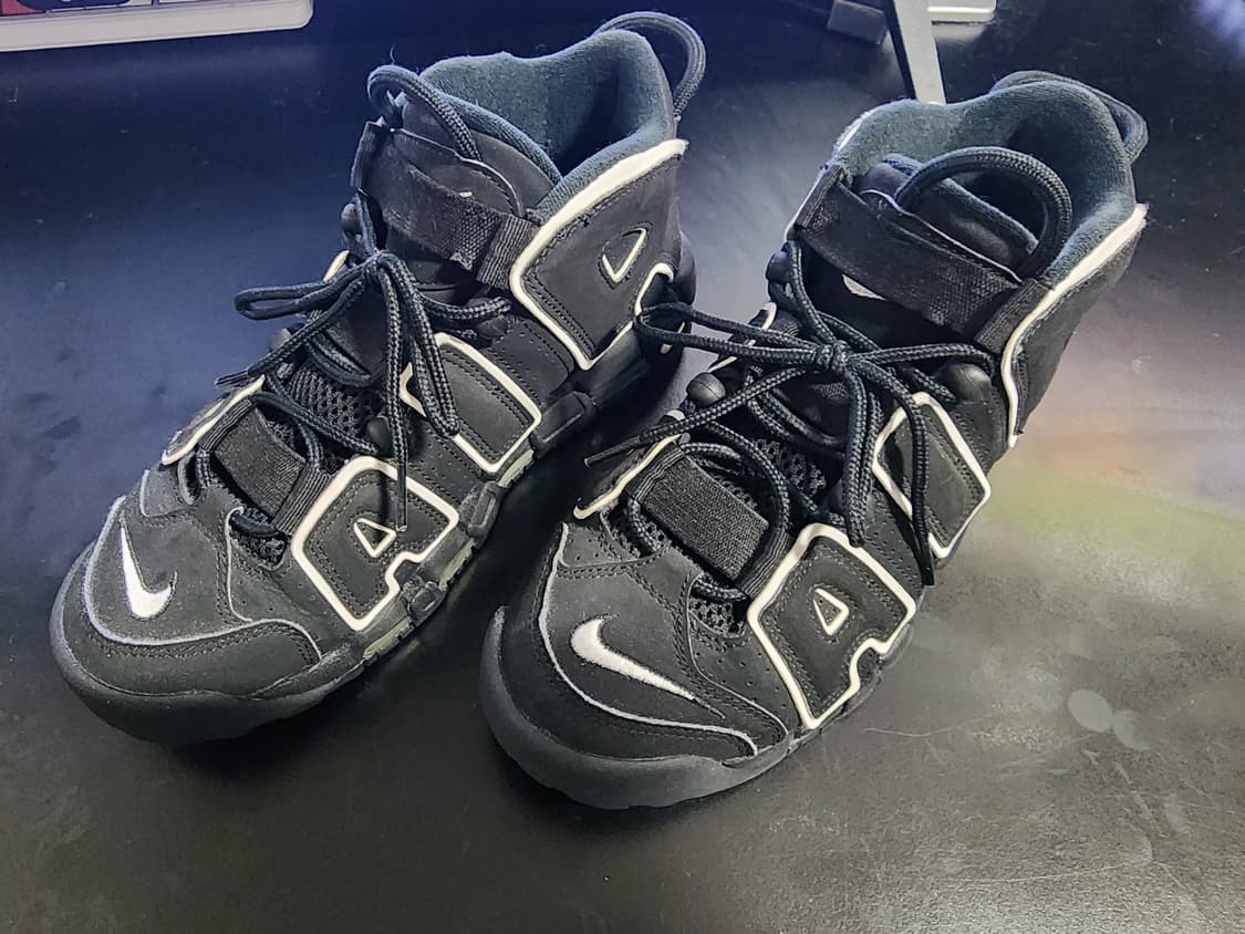 [250] 나이키 에어 모어 업템포 블랙 화이트 2020 상품이미지1