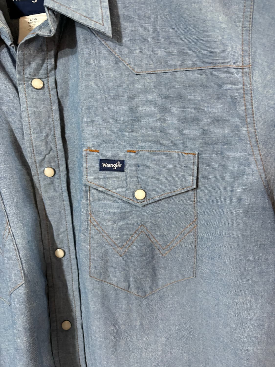 00‘s Wrangler Denim Western Shirt. 상품이미지3
