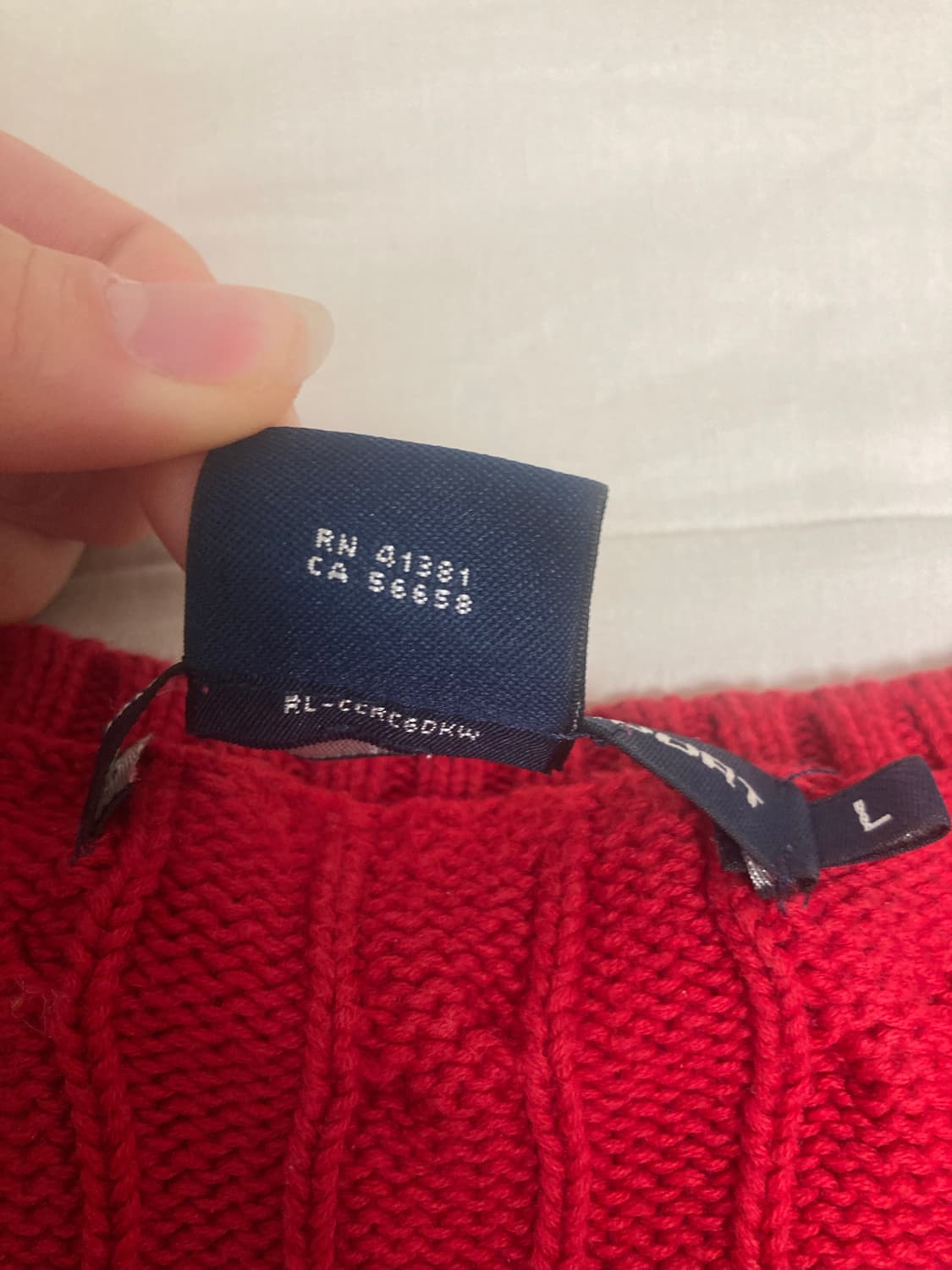 폴로 니트 레드 L 상품이미지3