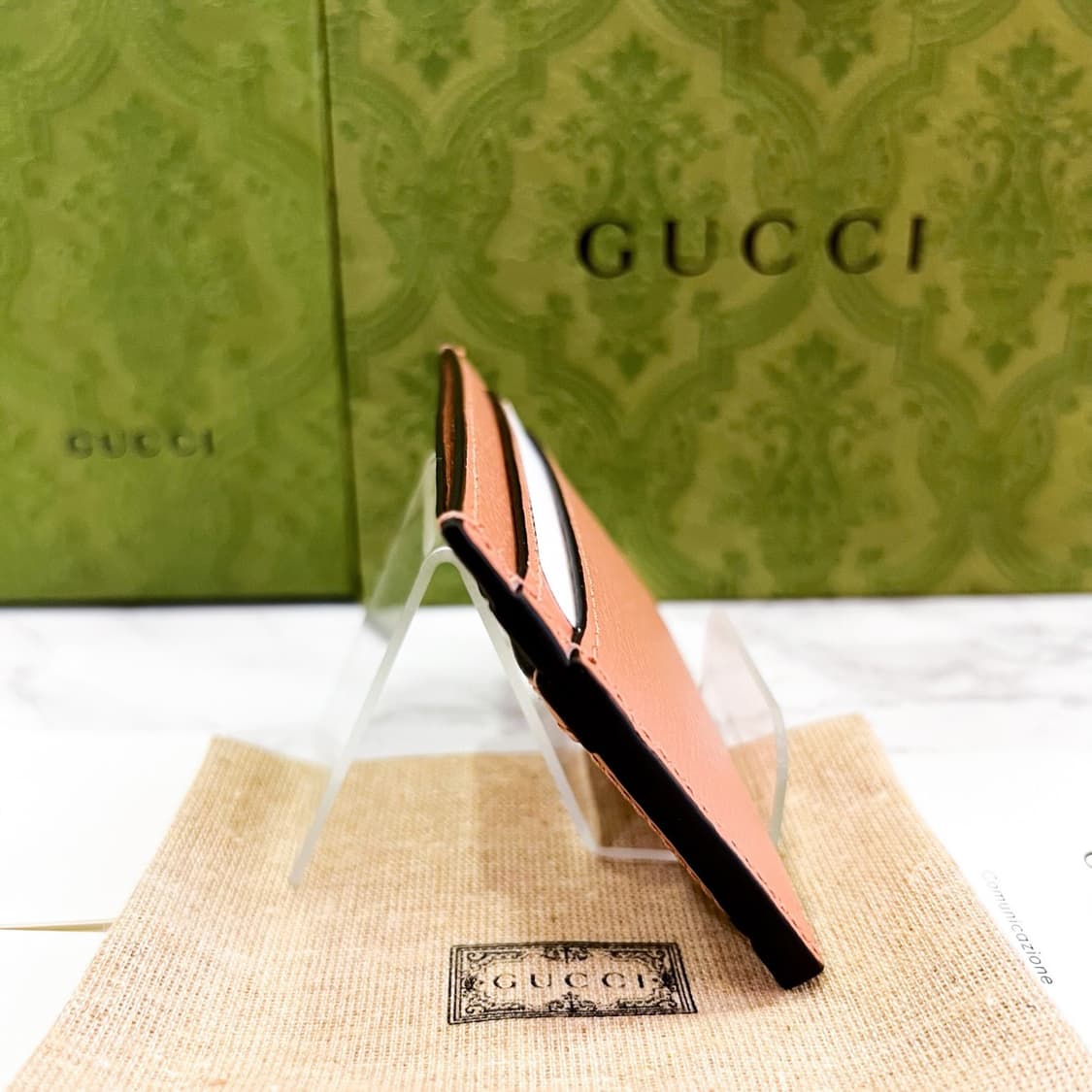 구찌 오피디아 GG 수프림 카드지갑 핑크 상품이미지7