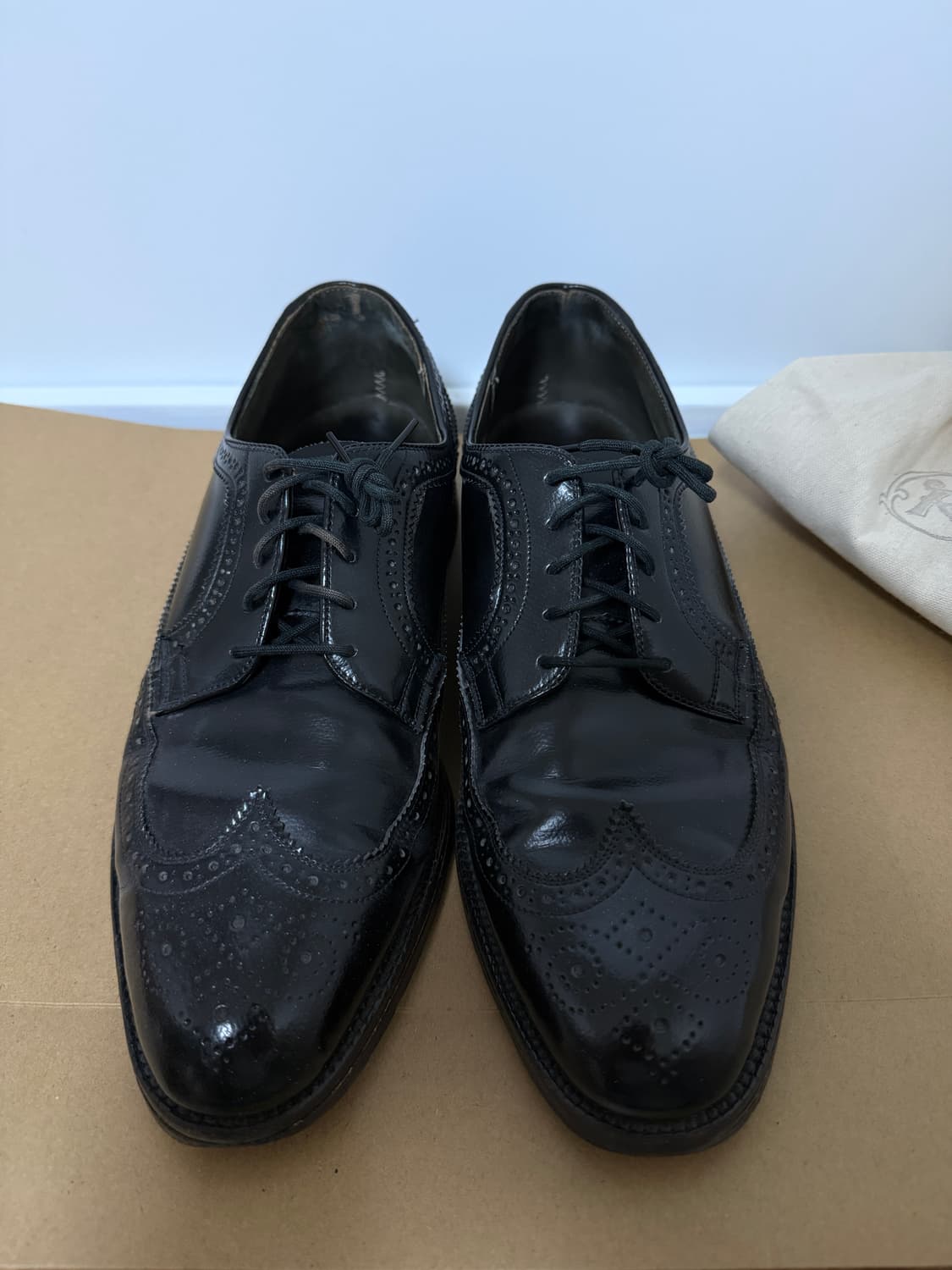 아메리칸 윙팁 롱윙 더비 슈즈 블랙 270-275 상품이미지1