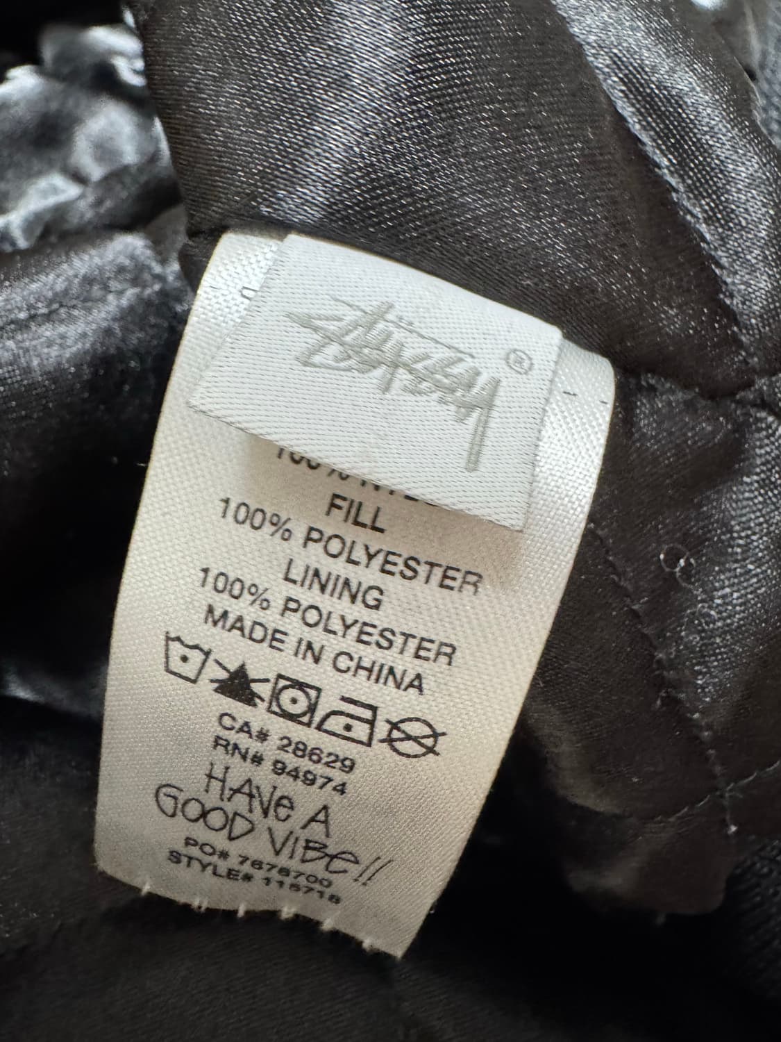 스투시 시퀸 사틴 자켓 블랙 상품이미지8