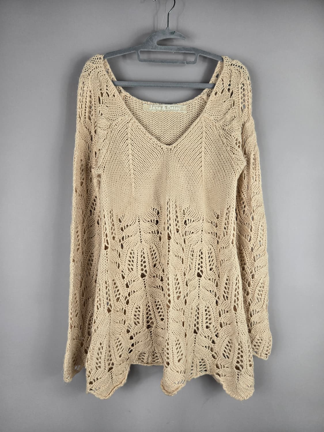 [무료배송]제인&데이지 F 여성 보헤미안 그물 하프 니트 상품이미지1