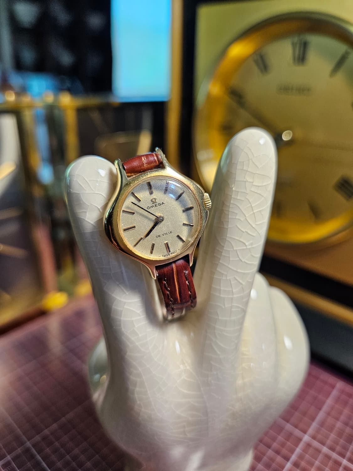 오메가 드빌 코브라 cal.620 핸드와인딩(수동)빈티지 여성 가죽 시계 상품이미지1