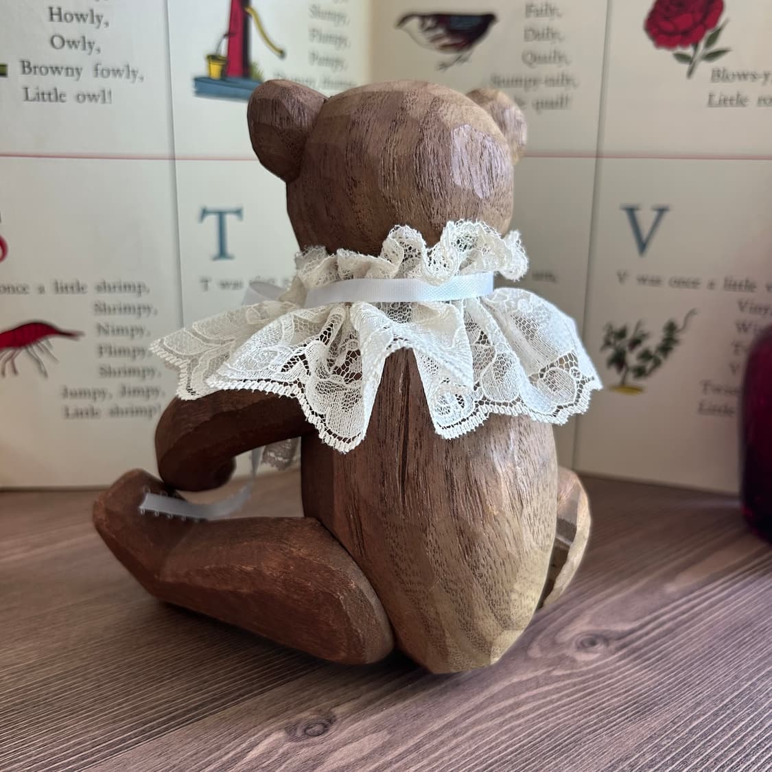 빈티지 나무 인형 테디베어 소품  상품이미지4
