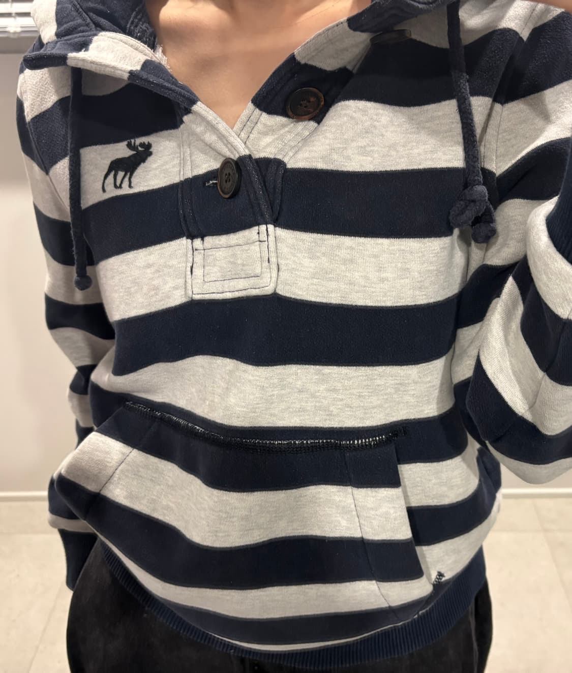 아베크롬비 단추 반집업 상품이미지1