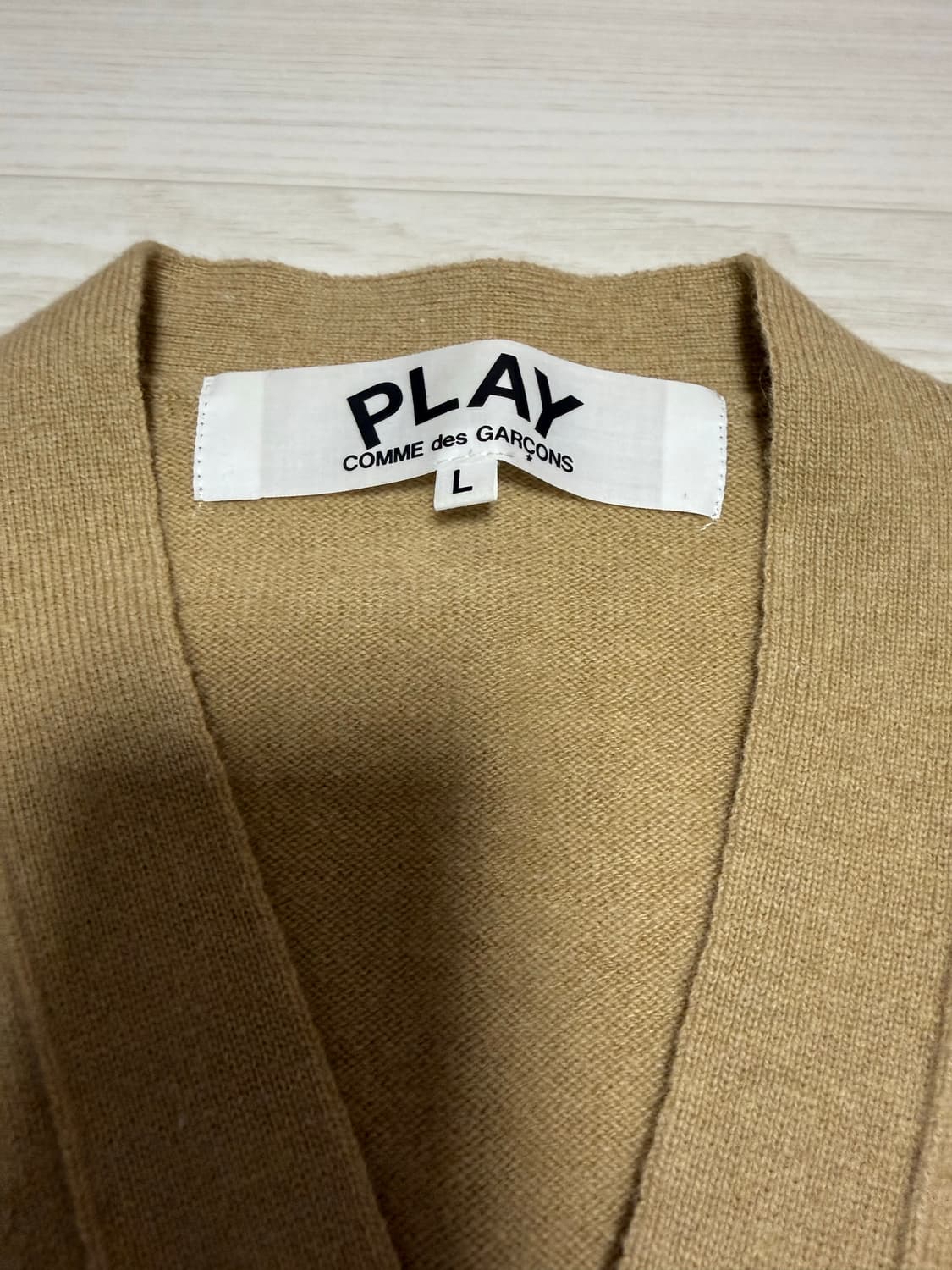 꼼데가르송 플레이 가디건 L 카멜 상품이미지3