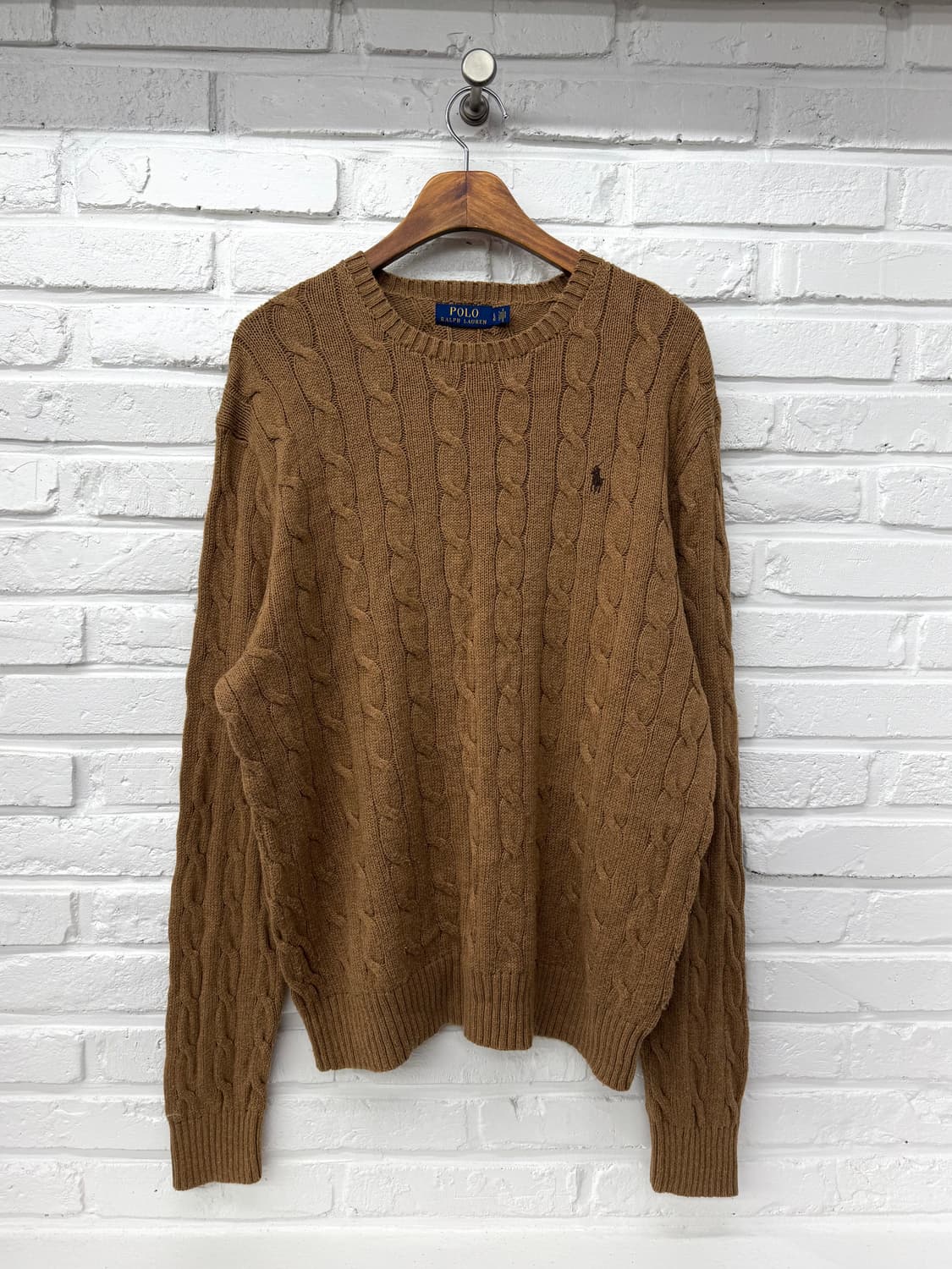 폴로 브라운 꽈베기 니트 상품이미지3