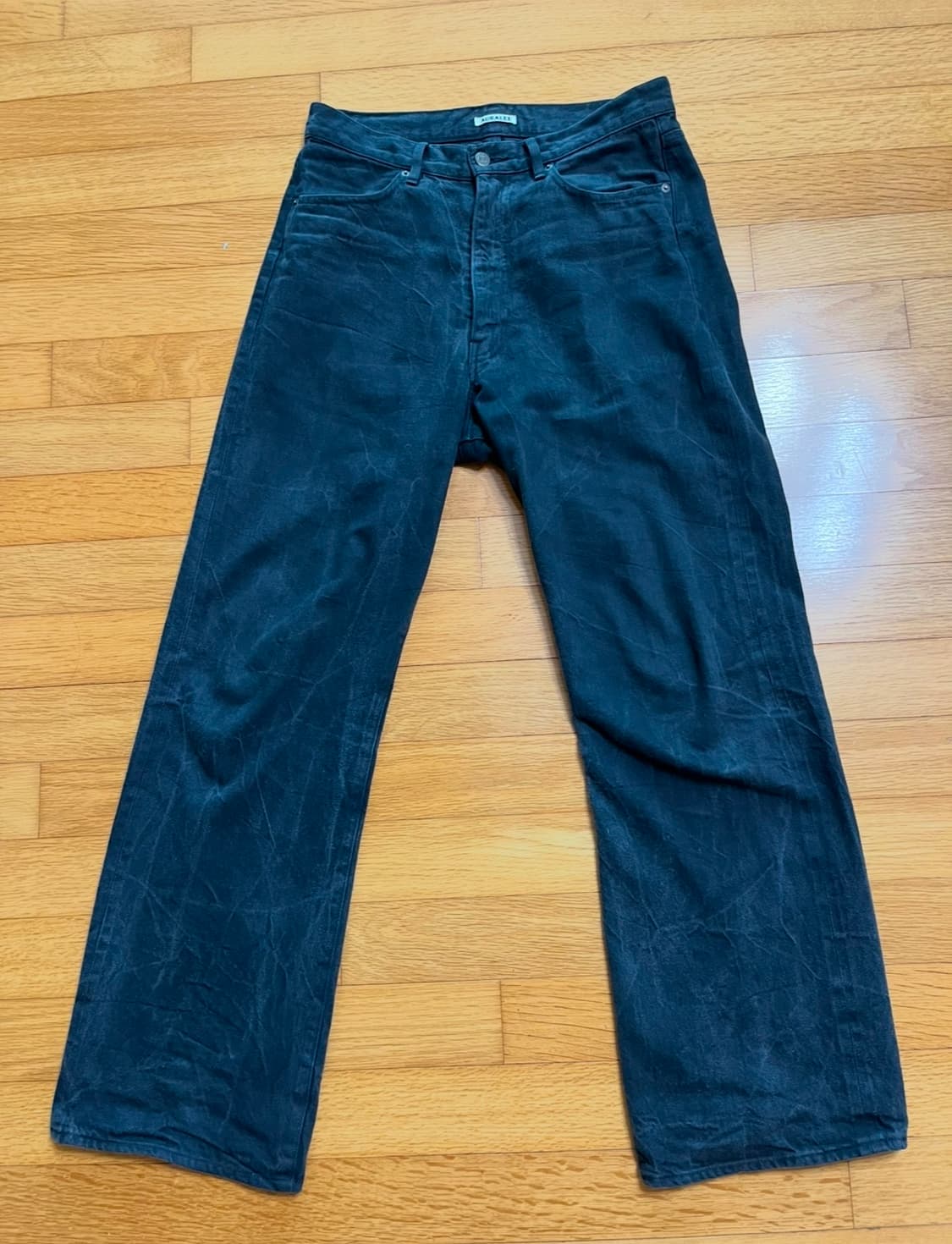 23ss 오라리 셀비지 페이디드 라이트 데님 블랙 3 상품이미지2