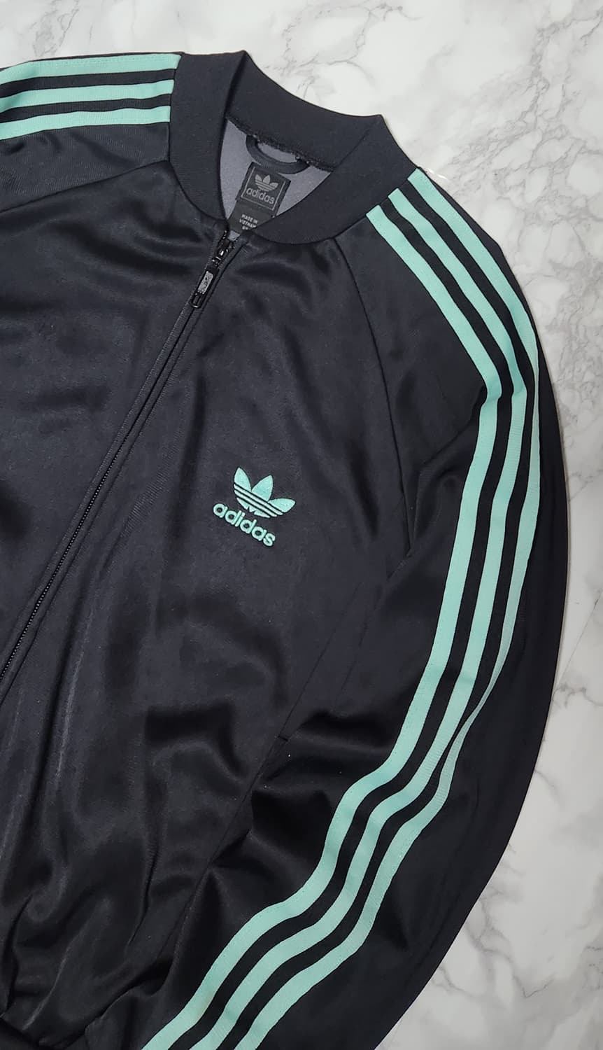 아디다스 삼선 블랙x민트 트레이닝 져지 자켓 상품이미지3
