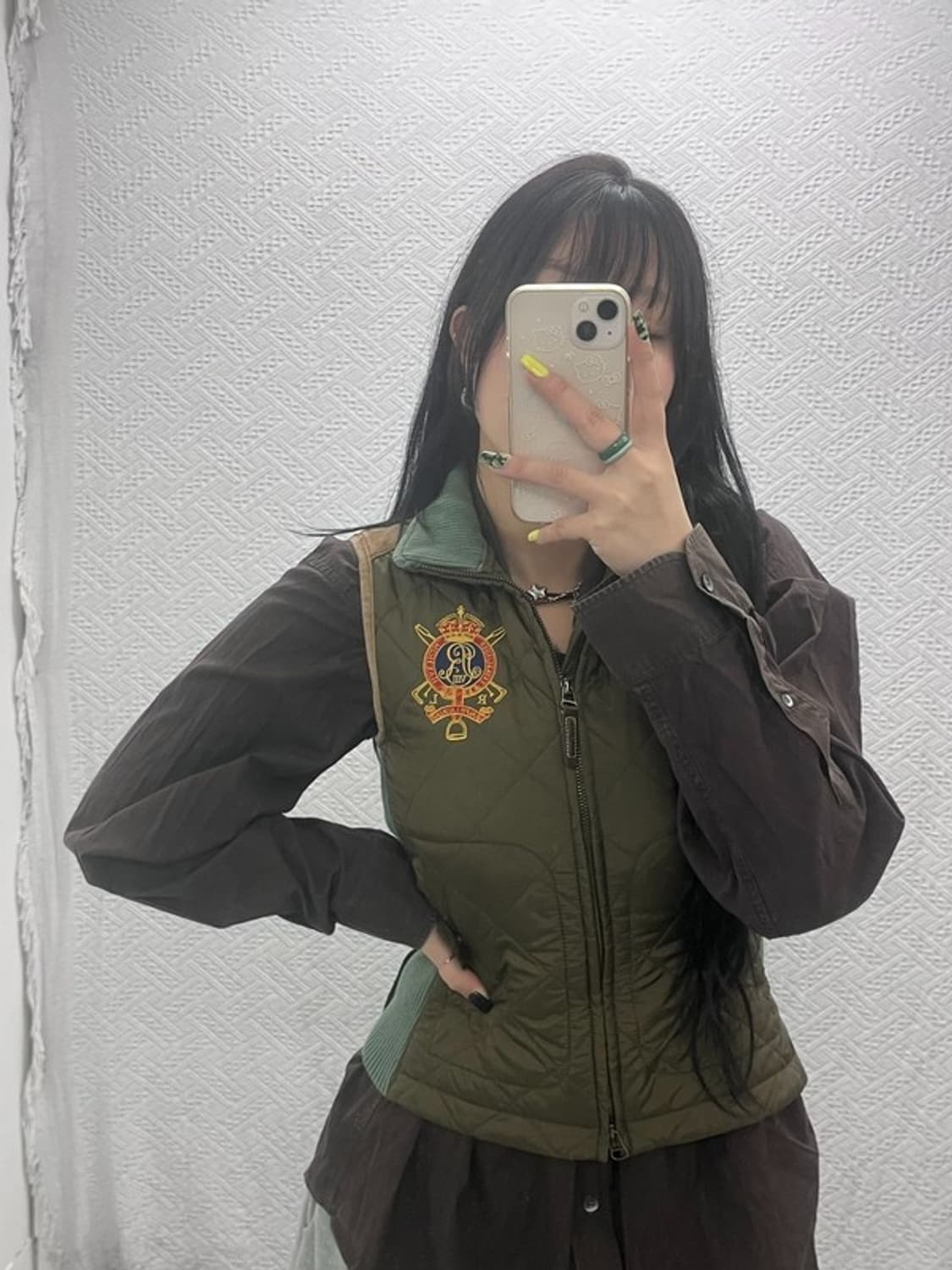 폴로 랄프로렌  Y2K 크레스트 퀄팅 경량 패딩 조끼 85 C07528 상품이미지1