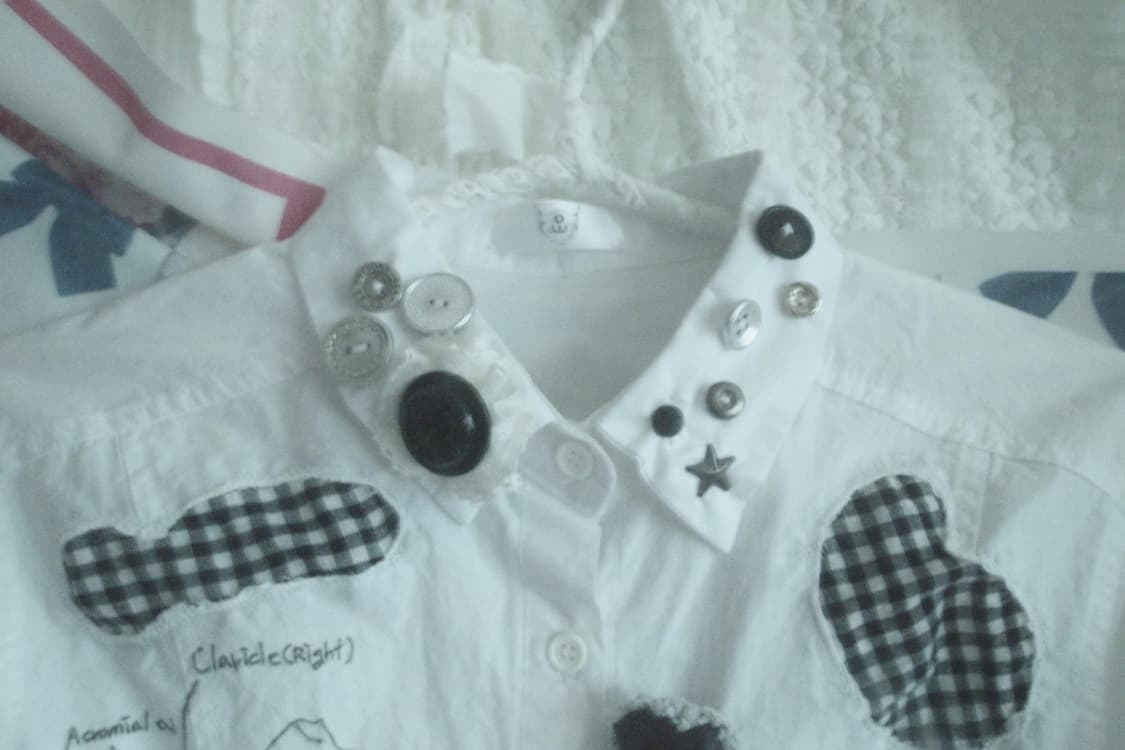 Gun brooch/Science anatomy hole shirt 상품이미지3