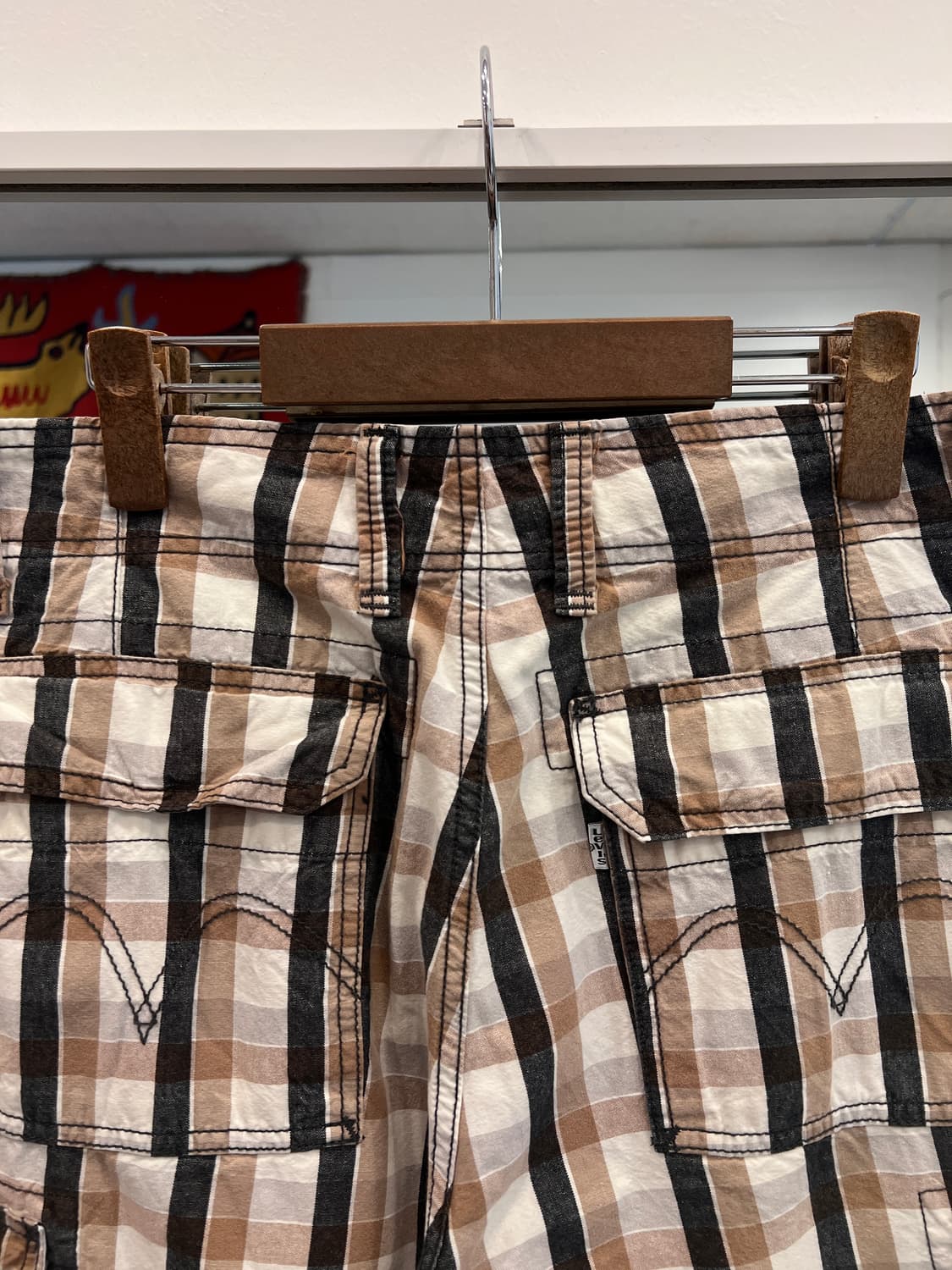 Levis 리바이스 체크 카고 하프 팬츠 (32inch) 상품이미지6