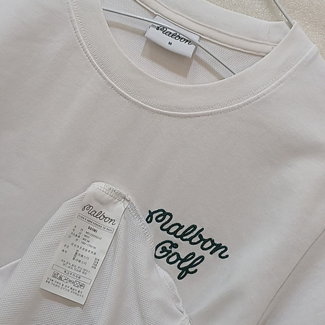 국내 말본 골프 면 라운드 반팔 티 여성 M ~ 슬림핏 L 흰색 사랑봉봉 상품이미지3