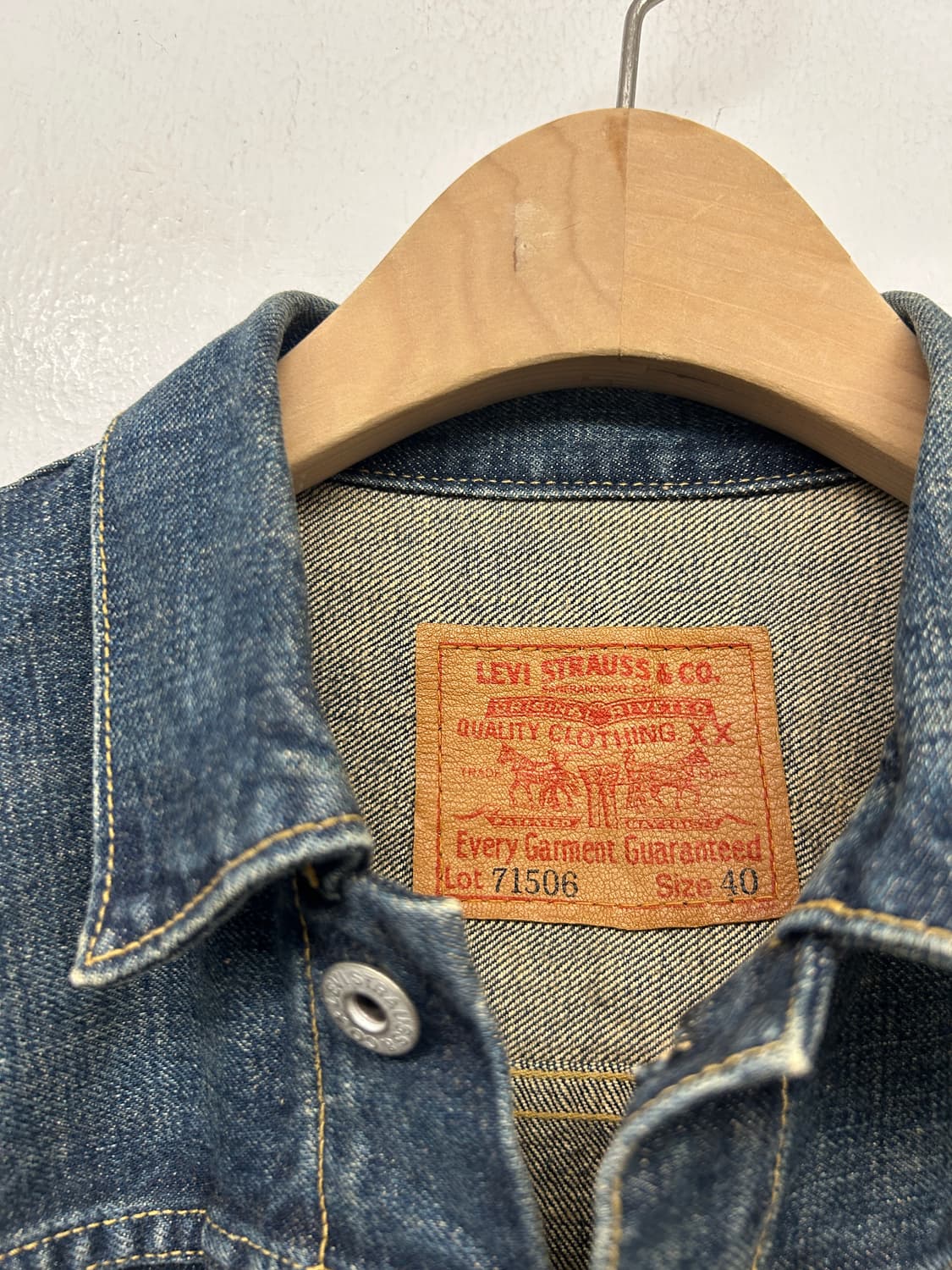 90s Levis 71506 1st 1세대 데님자켓 상품이미지4