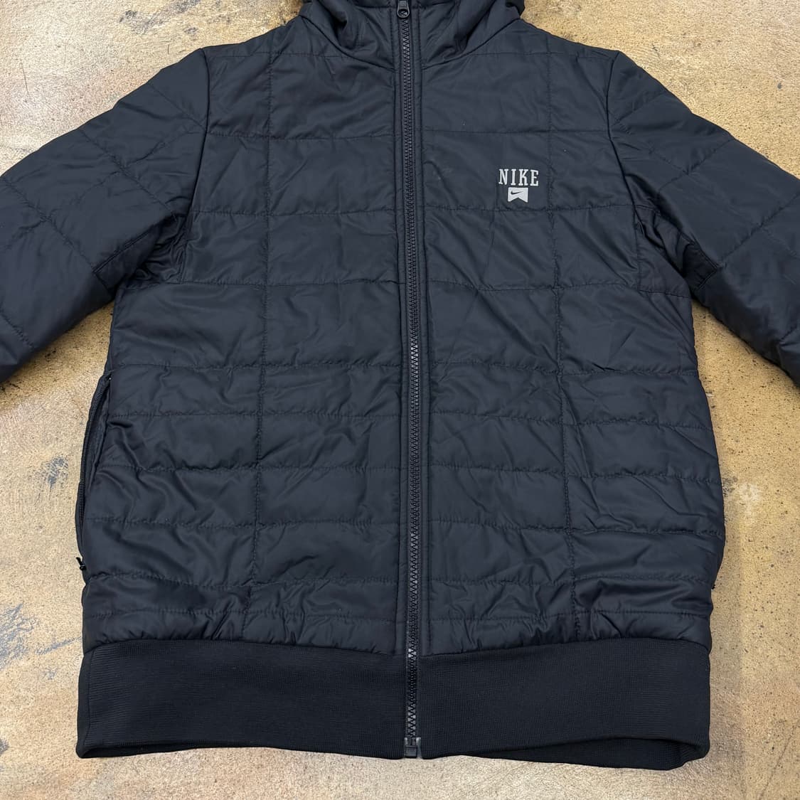 [정품/S] 나이키 퀼팅 후드 양면 패딩 블랙 b10 상품이미지3