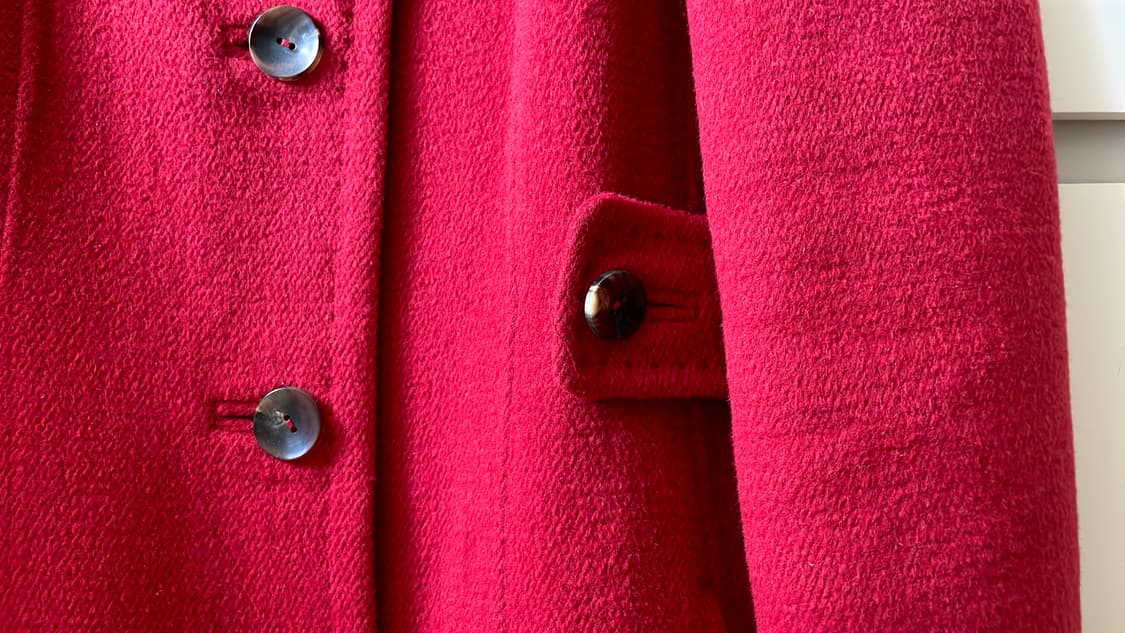 한섬 SJSJ 55-66 빨강 울 앙고라 모직코트 상품이미지4