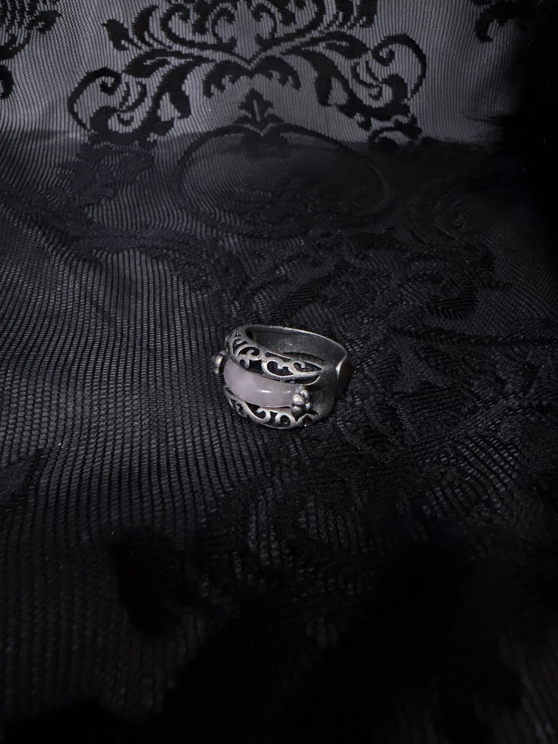[VINTAGE] ༺ RING 005 동양풍 오리엔탈 핑크 원석 오픈링 상품이미지2